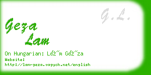 geza lam business card